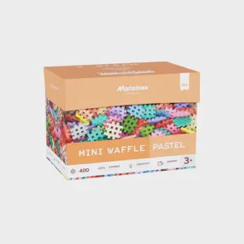 Lodër ndërtime Marioinex Mini Waffle Pastel, 400 copa, për fëmijë 3+