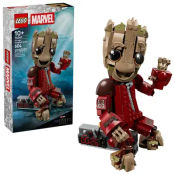 Lodër ndërtuese LEGO Marvel Ravager Jumpsuit Groot 76341, 604 pjesë, mbi 10 vjeç, shumëngjyrëshe