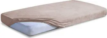 Çarçaf fitted Matex Jersey, 220x200 cm, pambuk, bezhë