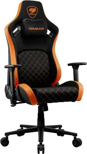 Karrige gaming Cougar Defensor F CGR DFF, mbajtje deri 120 kg, e zezë portokalli