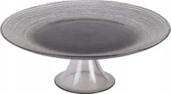 Pjatë qelqi për tortë Lakris, 28 cm, transparente