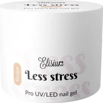 Xhel ndërtues për thonj Elisium Less Stress Builder Gel, beige, vetë-nivelues