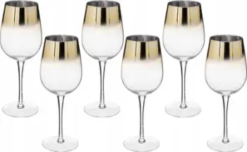 Set gotash vere Secret de Gourmet Gold Glass, 380 ml, 6 copë, transparent me ari