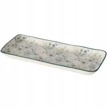 Tabaka dekorative Boltze Tray For Small Items Elongated, 36x15 cm, qeramike, jeshile