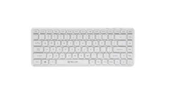 Tastierë wireless Tellur Mini, 84 taste, 430 x 123 x 15 mm, e bardhë