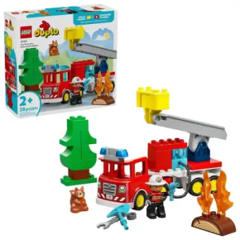 Lodër ndërtimi LEGO DUPLO Fire Engine 10473, 28 pjesë, 2+ vjeç, shumëngjyrëshe