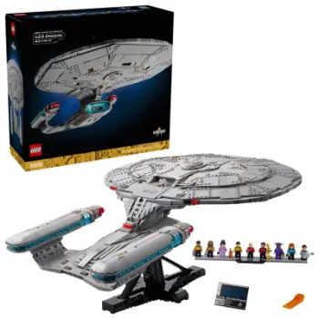 Set lodrash LEGO Icons Star Trek USS Enterprise NCC 1701 D 10356, 3510 pjesë, gri