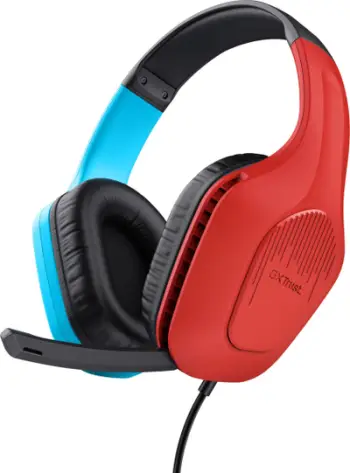 Kufje gaming Trust GXT 416S Zirox, 50mm, 3.5mm, blu e kuqe