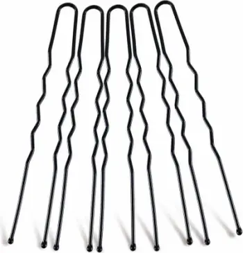 Kapsolla flokësh Donegal Hairpins, 5 cm, 50 copë, e zezë