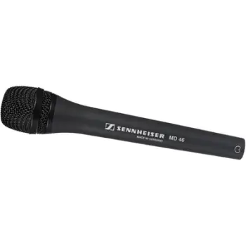 Mikrofon Sennheiser MD 46, dinamik kardioid, për raportim, i zi