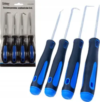 Set grepa dhe skraperë për punime të imëta, 4 copë, 150mm