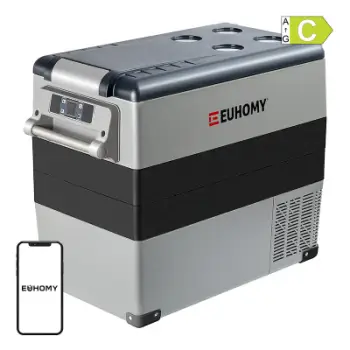 Frigorifer portativ për veturë Euhomy CF001, 55L, kompresor, gri e zezë
