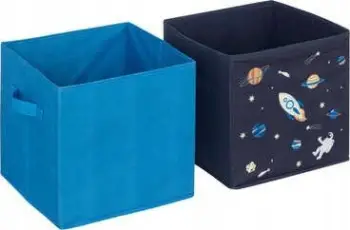 Set kuti ruajtjeje për fëmijë Atmosphera Space, 29x29cm, 2 copë, blu