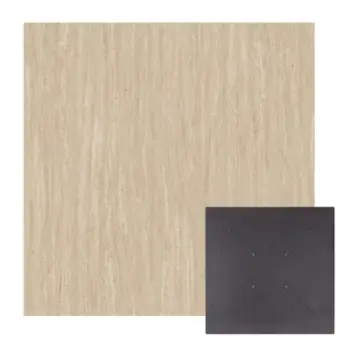 Tabaka tavoline HPL HM5839.35, set 2 copë, 80x80cm, ngjyrë travertin