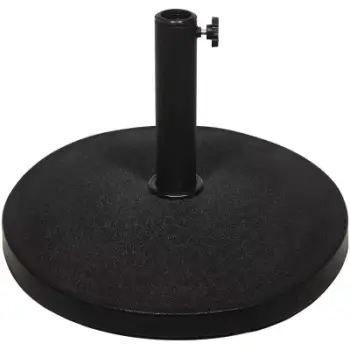 Bazë çadre kopshti Saska Garden 14626310, 15 kg, çelik me vidë shtrënguese, e zezë