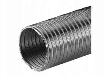 Gyp fleksibël alumini për ventilim, 130mm, 2.5m, me 2 kapëse