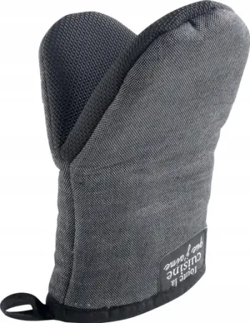 Dorezë kapëse kuzhine Douceur d'intérieur Harold, 24.5 x 14.5 cm, chambray PVC, gri
