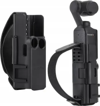 Kapëse dore Sunnylife për DJI Osmo Pocket 3, mbajtëse për pëllëmbë, material i qëndrueshëm, e zezë