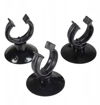 Aksesor akuariumi Aqua Della Suction Cup Clip, tub 12-16mm, set 3 copë, i zi