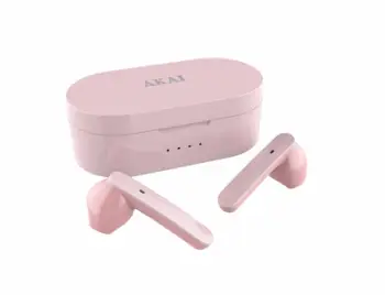 Kufje wireless Akai BTE-J10P, Bluetooth 5.0, me kuti karikimi, rozë