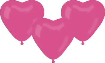 Balona Godan Heart, formë zemre, 50 copë, rozë pastel