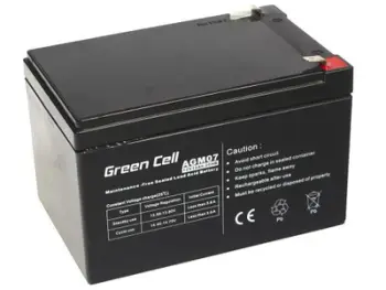 Bateri AGM Green Cell 12V 12Ah, plumb i mbyllur VRLA, e zezë