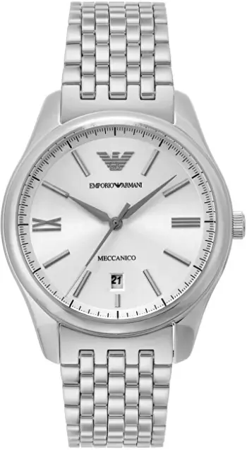 Orë dore për meshkuj Emporio Armani Antonio Automatic AR60076, e argjendtë