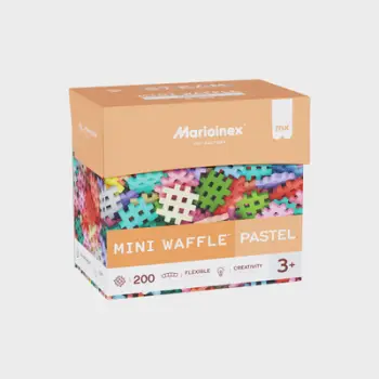Lodra konstruktuese Marioinex Mini Waffle Pastel, 200 copë, shumëngjyrëshe