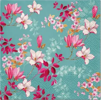 Peceta letre Paw Magnolia, 33x33 cm, set 20 copë, shumëngjyrëshe