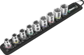 Set çelësash tuborë Wera Zyklop Belt B4, 3/8", 9 copë, shumëngjyrësh