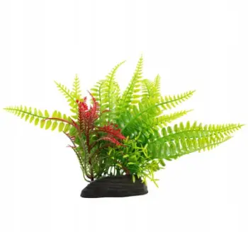 Bimë artificiale për akuarium Aqua Natura, plastike, 18cm, jeshile kuqe