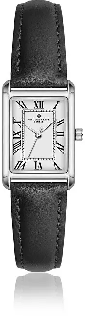 Orë dore për femra Frederic Graff Sloane Ivory Leather FFL-BS001Q18S, e zezë