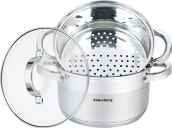 Set tengjere me avull Klausberg, 18 cm, 2.5 l, 2 copë, e argjendtë