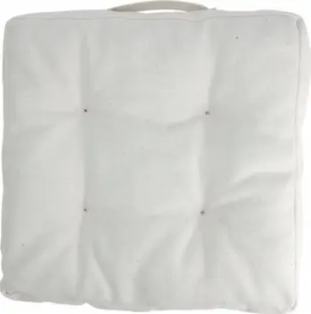 Jastëk karrige Home Styling Collection, 40 x 40 x 6 cm, me dorezë, i bardhë