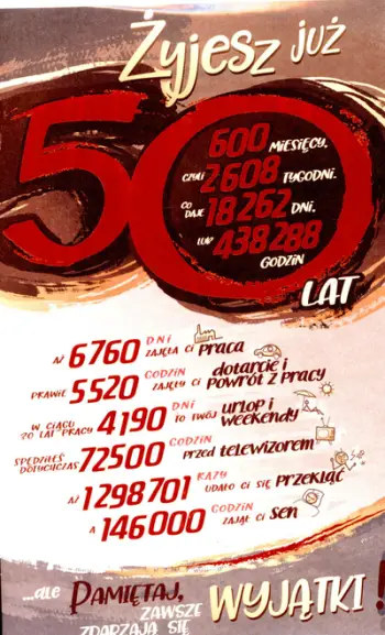 Kartolinë urimi AbCard Birthday 50, me zarf, e shumëngjyrshme