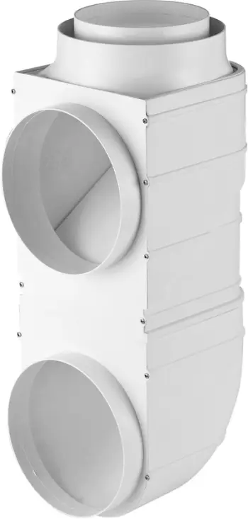 Sistem ventilimi hibrid Awenta Awentis AW1A, kanal Ø125mm, plastikë, i bardhë