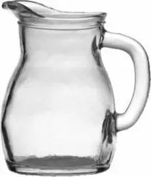 Ibrik qelqi pa markë, 500ml, me grykë dhe shkallë matëse, transparent