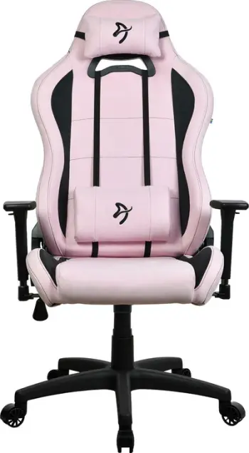Karrige gaming Arozzi Torretta Super Soft, ergonomike, me jastëkë mbështetës, rozë e zezë