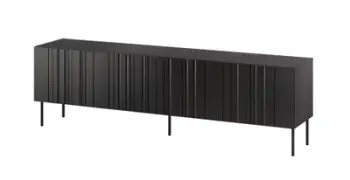 Komodë TV ISLA 200, 200cm, MDF, e zezë matte
