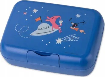 Kuti drekë Koziol Lunchbox Space, me ndarës, organic blue