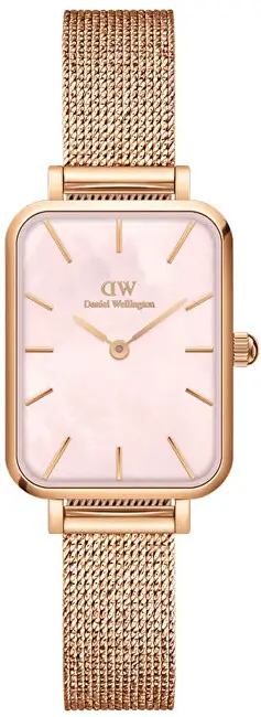 Orë dore për femra Daniel Wellington Quadro 20X26 Pressed Melrose RG MOP DW00100510, ari rozë