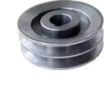 Rrotull pulej çeliku HB2, 80mm, bosht 28mm, për dy rripa 17mm