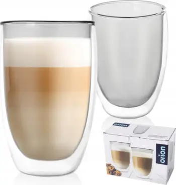 Set gotash termosi për kafe, 2 copa, 460 ml, transparente