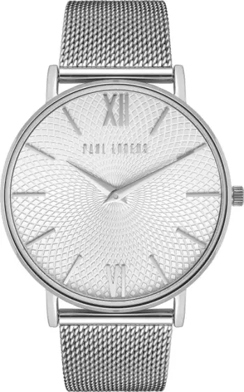 Ora dore Paul Lorens PL11989B7-3C1, mekanizëm quartz, rezistente ndaj ujit 30m, argjendtë