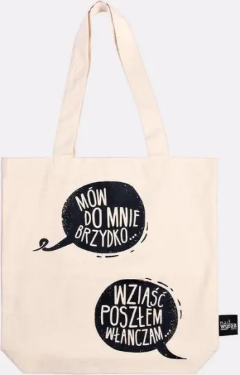 Çantë pambuku Absztyfikant Talk Dirty To Me, 280 g/m², krem