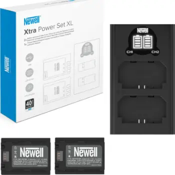 Set karikuesi me bateri Newell Xtra Power XL, 2x NP-FZ100, për Sony