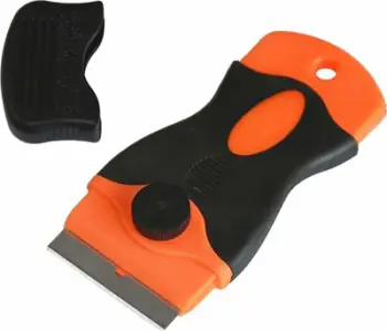 Gërvishtës universal për soba qeramike, teh çeliku, dorezë ergonomike, portokalli e zezë