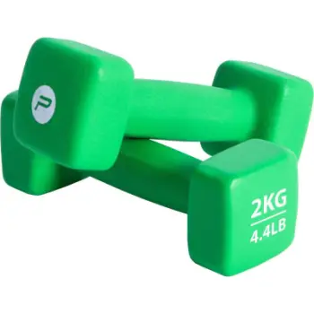 Hantelë Pure2Improve Neoprene Dumbbell Set, 2 x 2 kg, kundërrëshqitëse, jeshile