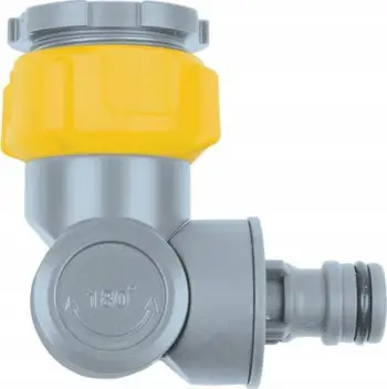 Lidhës rubineti këndor GB1680C, 1"-3/4", plastikë ABS, gri me të verdhë