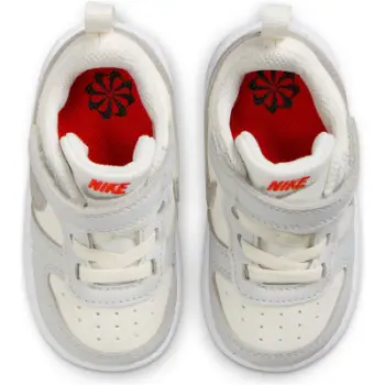 Atlete për bebe djem Nike Court Borough Low Recraft, të rehatshme, me shirit ngjitës, të bardha